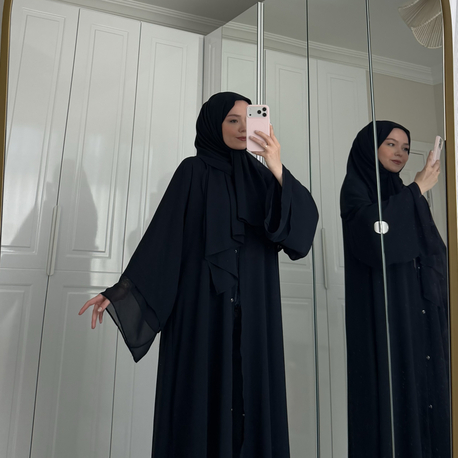 premium abaya lacivert