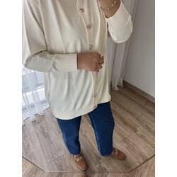Merserize hırka Ekru