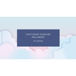 Tartıdaki Rakamı Anlama Kitapçığı