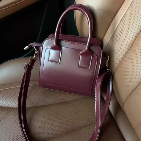 Mia Bordo Çapraz Askılı El ve Omuz Çantası