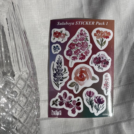 Watercolor Floral Sticker Pack 1 - 10’lu Sticker Seti
