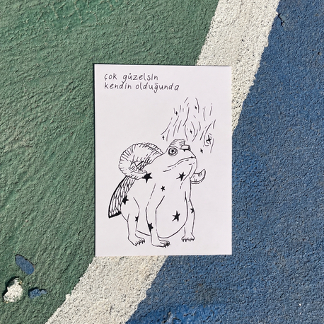Kartpostal "Özel Kurbağa" – "Mürekkep" Serisi
