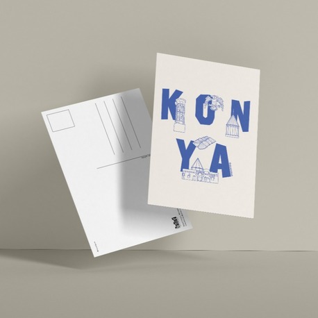 Konya Kartpostal -  "Konya" Serisi - Konya Yazılı Kartpostal