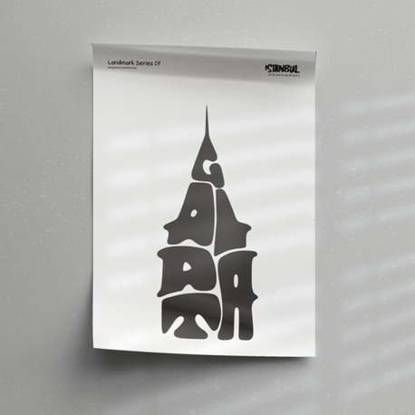 Galata Kulesi Poster – İstanbul Duvar Dekoru, Mimari İllüstrasyon, Şehir Posteri
