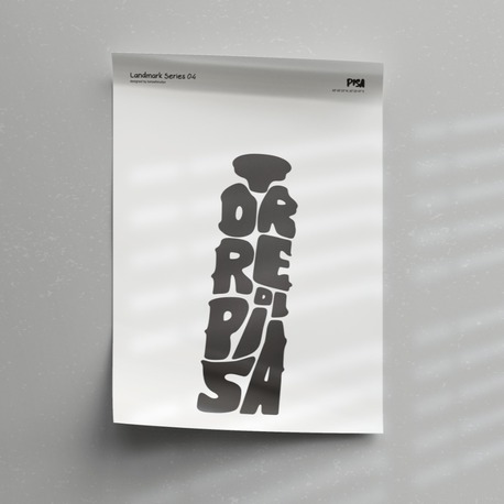 Pisa Kulesi Poster – Pisa, İtalya Duvar Dekoru, Mimari İllüstrasyon, Şehir Posteri