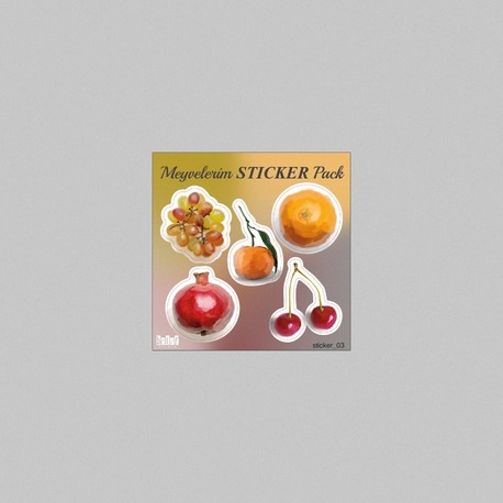 Meyveler Sticker Pack | Dekoratif Meyve Sticker Seti (10x10 cm)