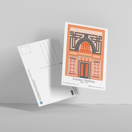 Karatay Medrese Taçkapı Kartpostal -  "Motif" Serisi - Konya Temalı Mimari Kartpostal