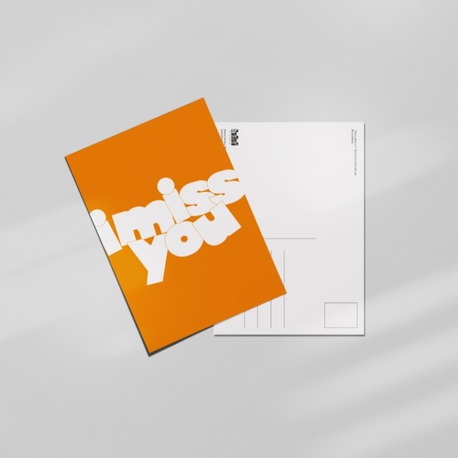 I miss you (seni özledim) - Tipografik Kartpostal- "This is what it is!" Serisi