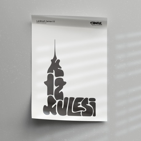 Kız Kulesi Poster – İstanbul Duvar Dekoru, Mimari İllüstrasyon, Şehir Posteri