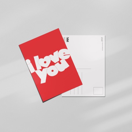 I love you (seni seviyorum) - Tipografik Kartpostal- "This is what it is!" Serisi
