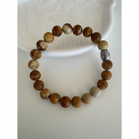No. 923 / The Timeless Bark - Odun Jasper Unisex Doğal Taş Bileklik