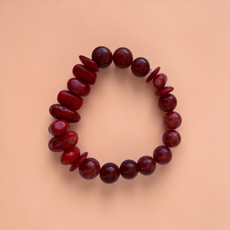 No. 997 / The Asymmetric Roots - Mercan & Akik Bileklik