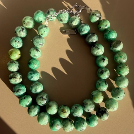 No. 113 / The Refreshing Breeze - Doğal Kivi Jasper Kolye