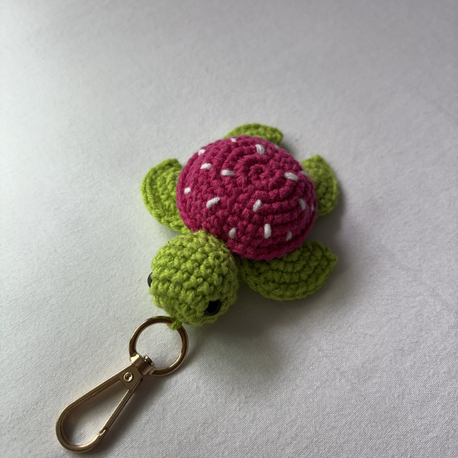 Meyveli Kaplumbağa Amigurumi Anahtarlık / Çanta Charmı