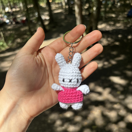 Mini Tavşan Amigurumi Anahtarlık