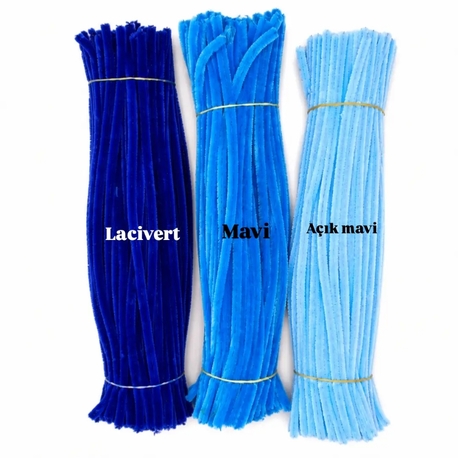 Mavi tonları 100'lü şönil (1 paket)