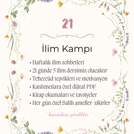21 Gün İlim Kampı 