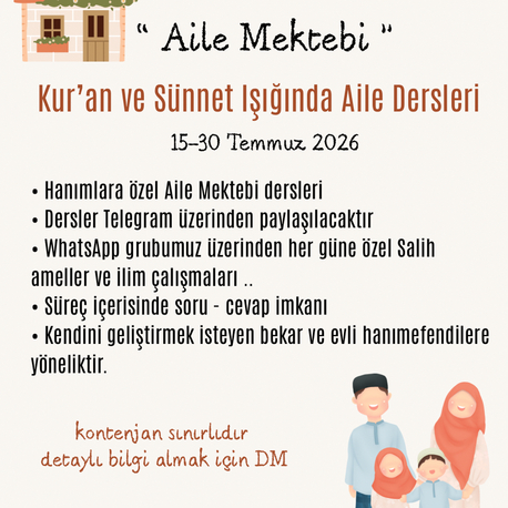“ Aile Mektebi ” Online Atölye
