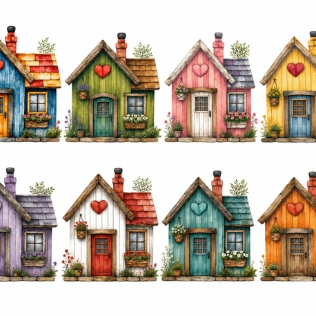 Büyük evler a4 Pet sticker 3sayfa 