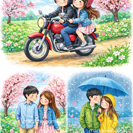 Romantik seri Sticker Set