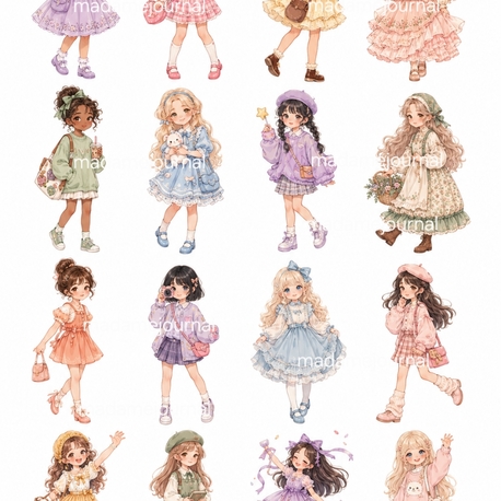 Cute Karakter Kawai a4 sticker 