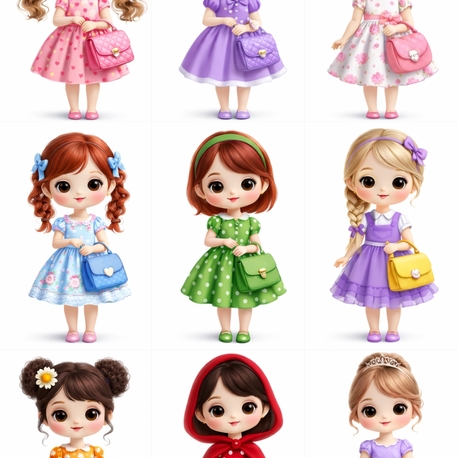 Cute karakter A4 Sticker 