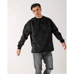 SİYAH KADİFE SWEATSHIRT