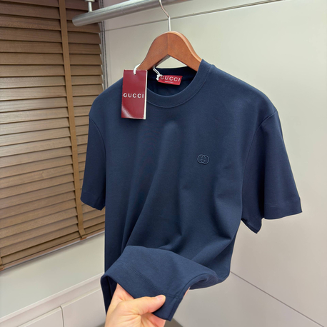 Gucci GG Logo Detail Cotton Tshirt ( Navy ) 
