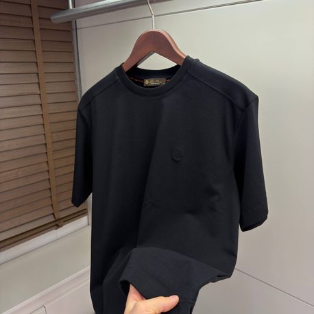 Loro Piana Logo Embroidered Cotton Tshirt