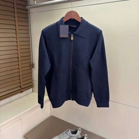 Louis Vuitton Blason Embossed Wool Zip ( Navy ) 