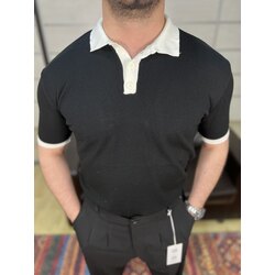 Siyah Triko Yakalı Tshirt