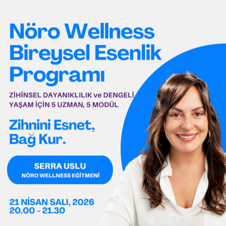 NÖRO WELLNESS SERİSİ: Serra Uslu ile Zihnini Esnet, Bağ Kur! 21 Nisan, Salı