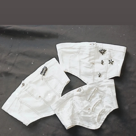gabardin kot  crop size ozel 1. kalite taslarla el isciligiyle uretilmistir