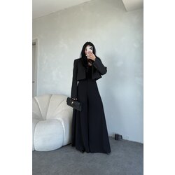 SİYAH CEPLİ ETEK PANTOLON 