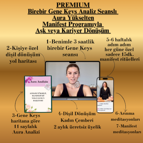 PREMIUM Birebir Gene Keys Analiz Seanslı Aura Yükselten Manifest Programı 