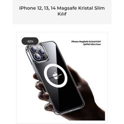 iPhone 12, 13, 14 Magsafe Kristal Slim Kılıf