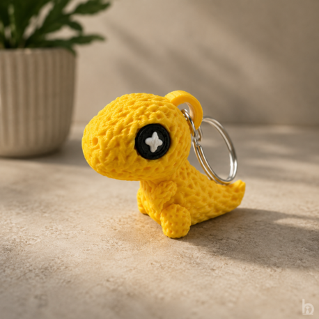     Mini Dinozor Anahtarlık, Örgü Dokulu Çanta Süsü ve Aksesuarı