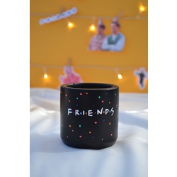 Friends Saksı (Bitkisiz) - Siyah