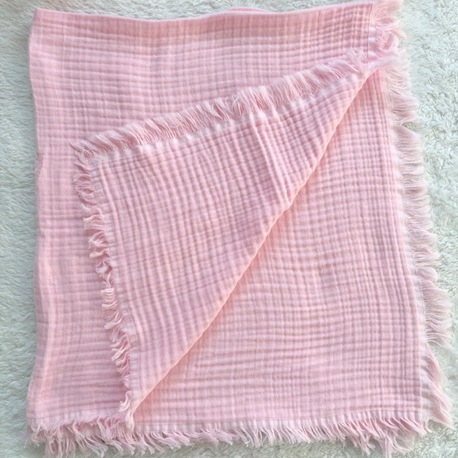 Pembe 4 kat müslin battaniye