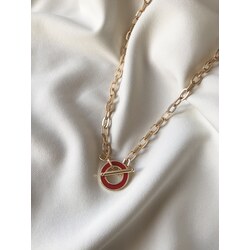 Kırmızı Tabakalı Kolye