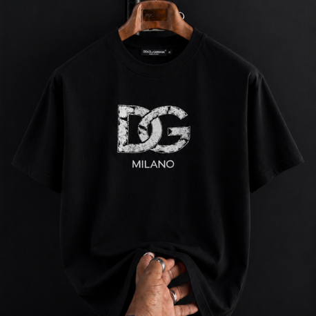 Dolce&Gabbana-Siyah-Penye Kumaş-Nakışlı-Oversize