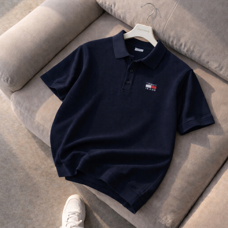 Tommy Hilfiger-Lacivert-Triko Döküm-Yakalı 