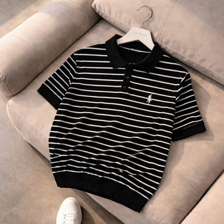 Polo Ralphlauren-Zebra-Siyah-Triko Döküm-Yakalı 