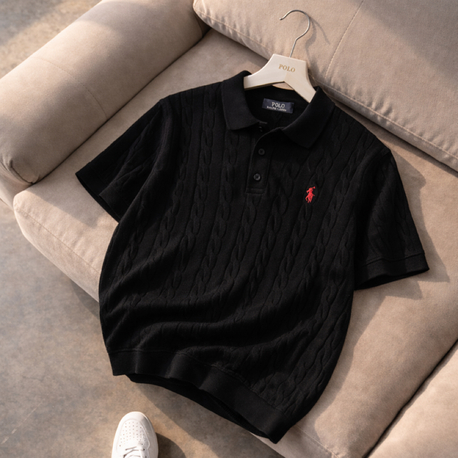 Polo Ralphlauren-Siyah-Örgü-Triko Döküm-Yakalı 