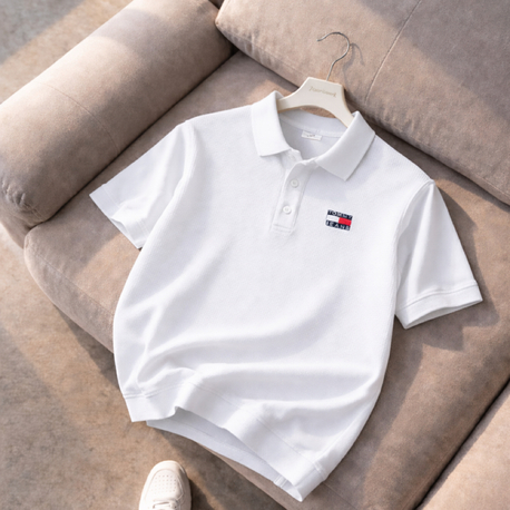 Tommy Hilfiger-Beyaz-Triko Döküm-Yakalı 