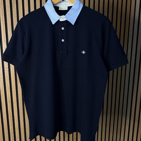 G4nt Polo Yaka Lacivert Tam Kalıp !