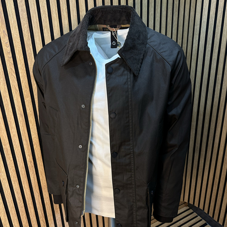 Barbour Mont koyu Kahve wax Tam kalıp (YELEKSİZ)
