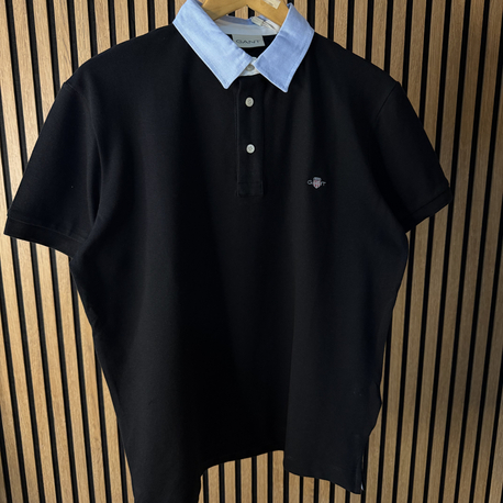 G4nt Polo Yaka Siyah Tam Kalıp !