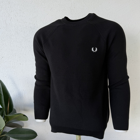 Fred Perry Tam Kalıp Siyah Kazak