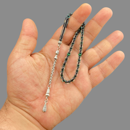 4x7 mm BİLEK BOY SÜRMELİ TOZ KEHRİBAR KAPLAMA PÜSKÜLLÜ